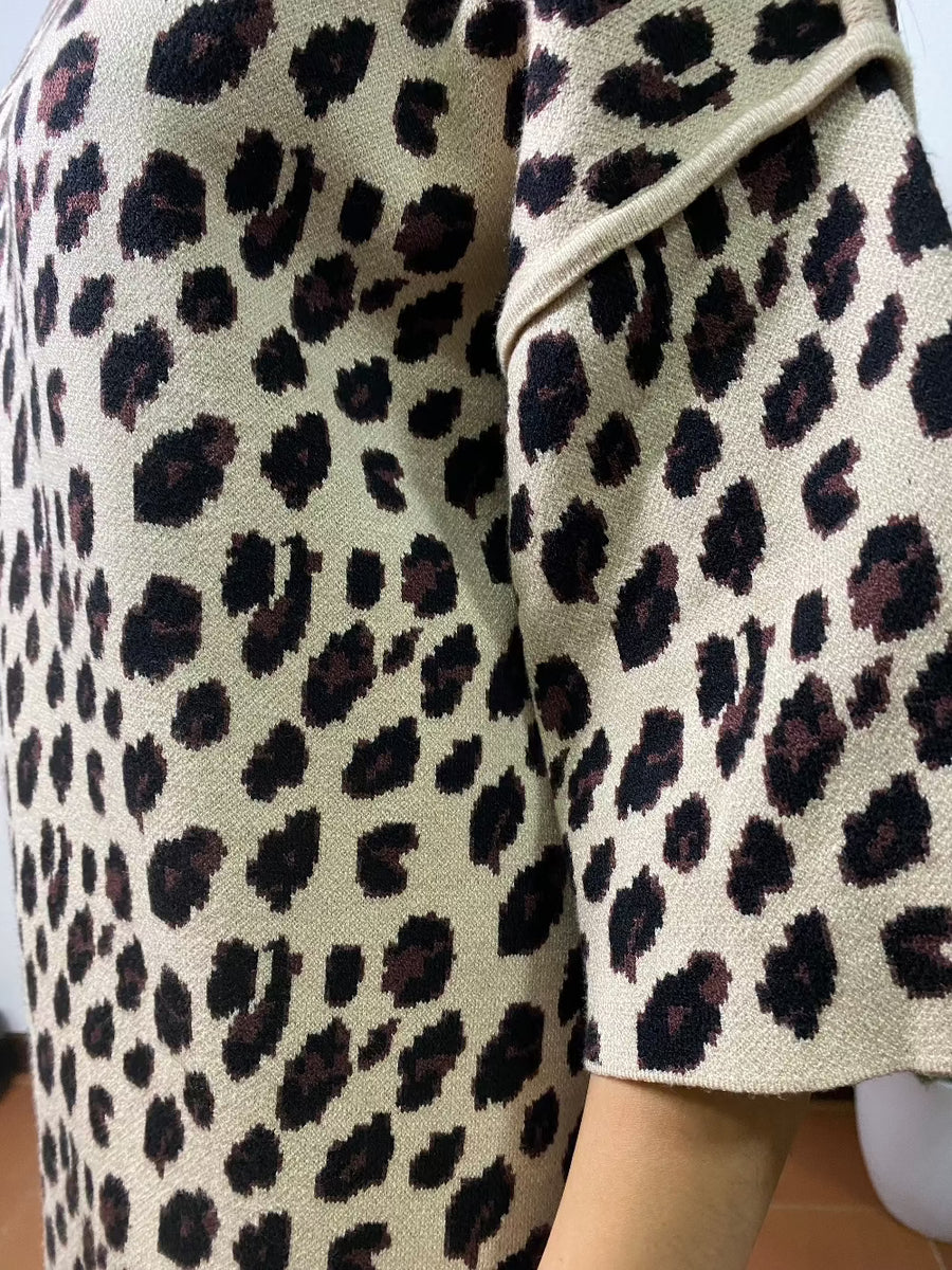 Vestito oversize leopardato